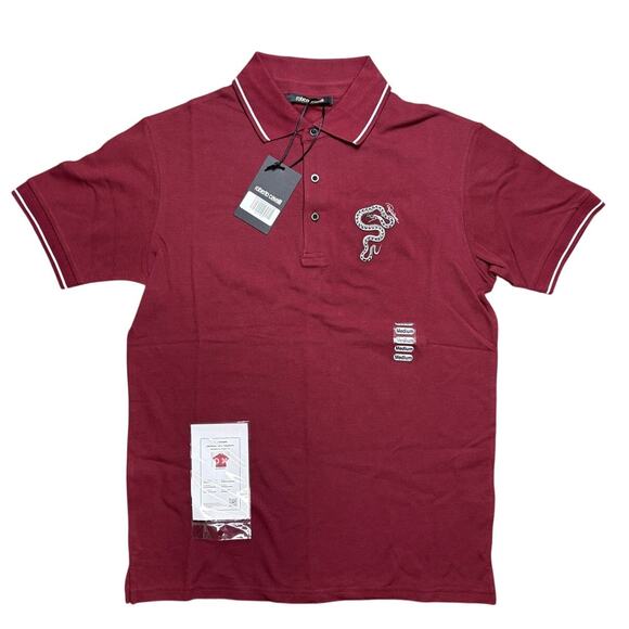 Roberto Cavalli Other - NWT COA Roberto Cavalli Men's Polo Snake Embroidery - Sz Med